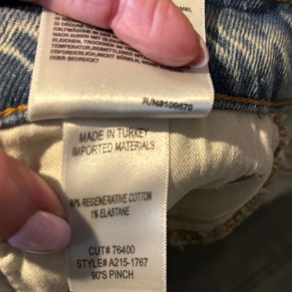 AGOLDE 90S PINCH CROP HIGH-RISE in Ripple NWOT Sz 31 Runs a little Big - Picture 4 of 13